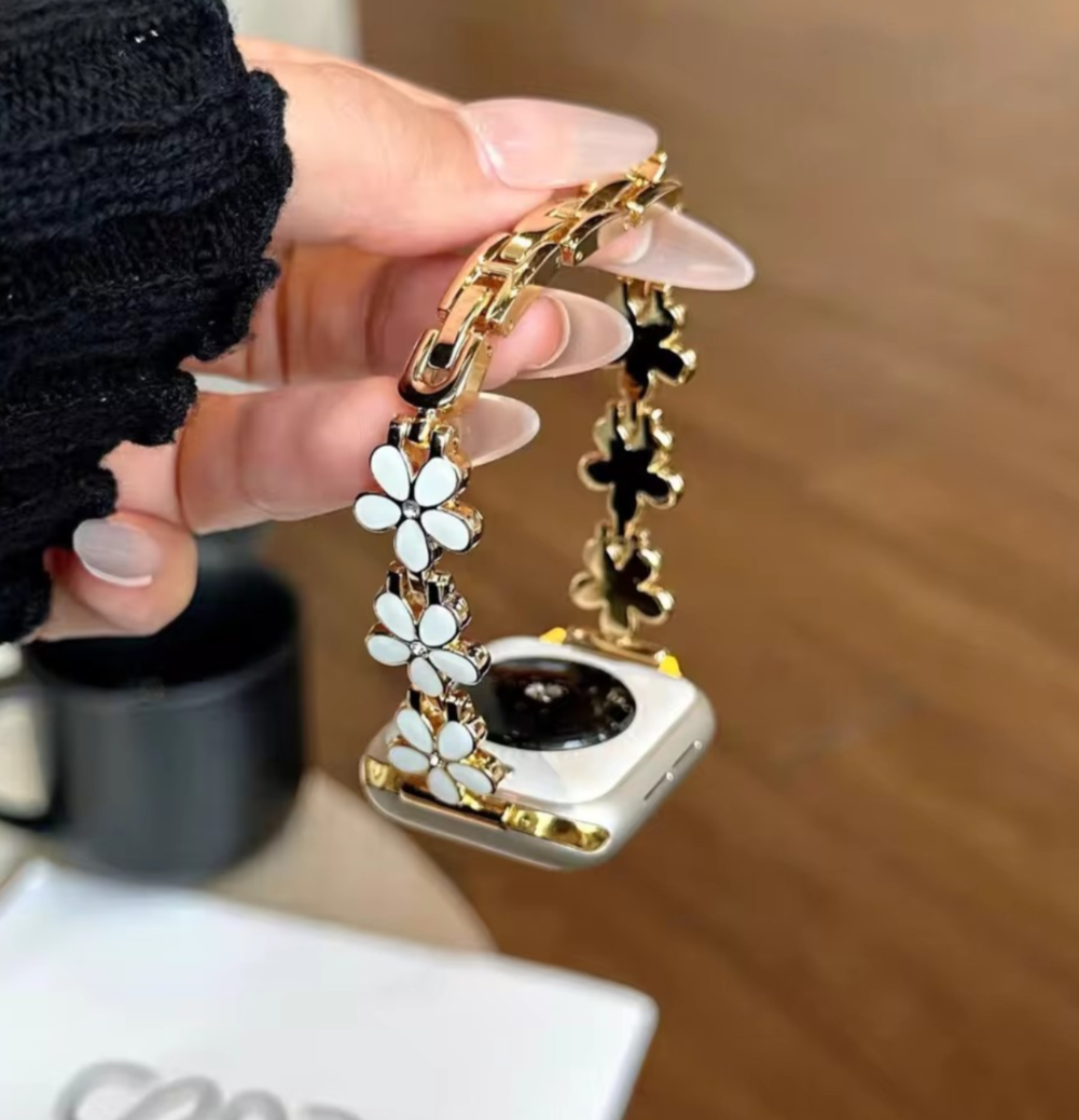 Luxury Life Flower Comfort Style Smart Watch Band Jewelry Bracelet